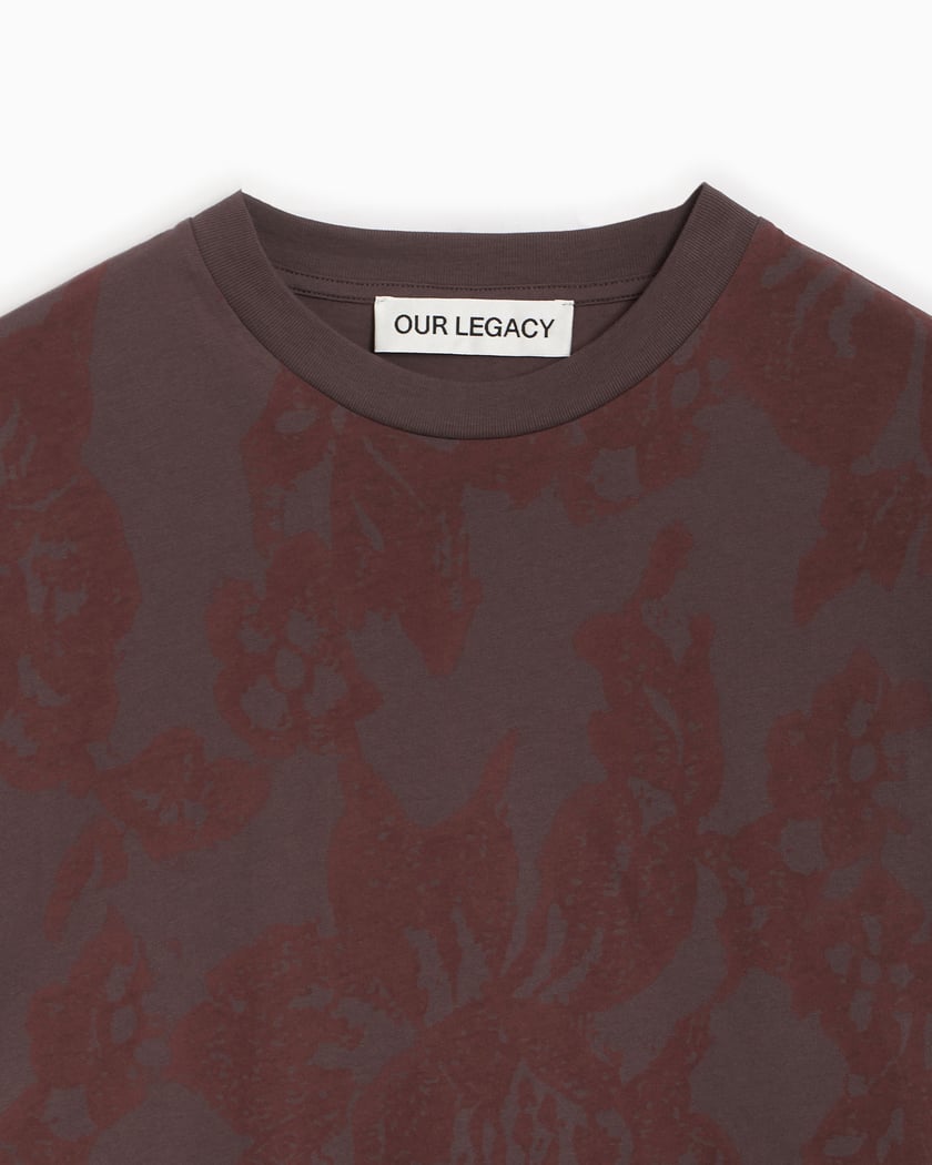 Our Legacy Tasty Raisin Lace Stencil Men's T-Shirt Brown M4256BRF