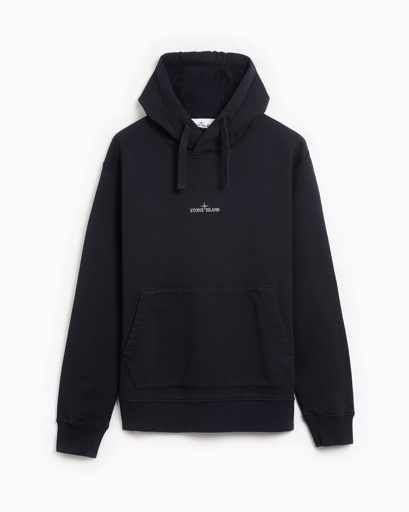 Stone Island Logo Men s Hoodie Blue 811566283 V0020 FOOTDISTRICT