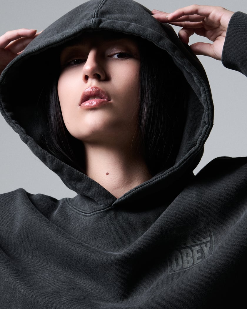 OBEY Clothing Pigment Obey Eyes Icon Men s Extraheavy Hoodie Gris 112470212 PBA FOOTDISTRICT