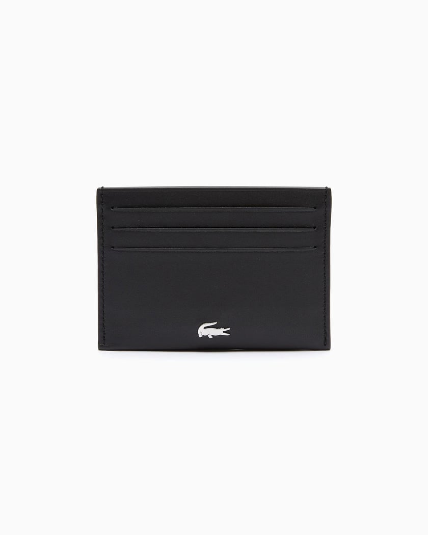 Lacoste Fitzgerald Unisex Leather Card Holder Black NH1346FG