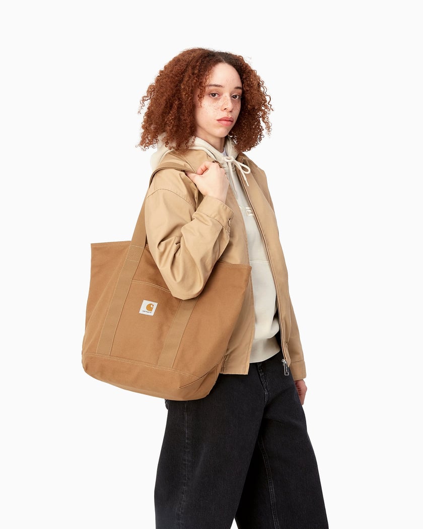 Carhartt WIP Canvas Unisex Tote Bag Brown I033102 HZ02 FOOTDISTRICT