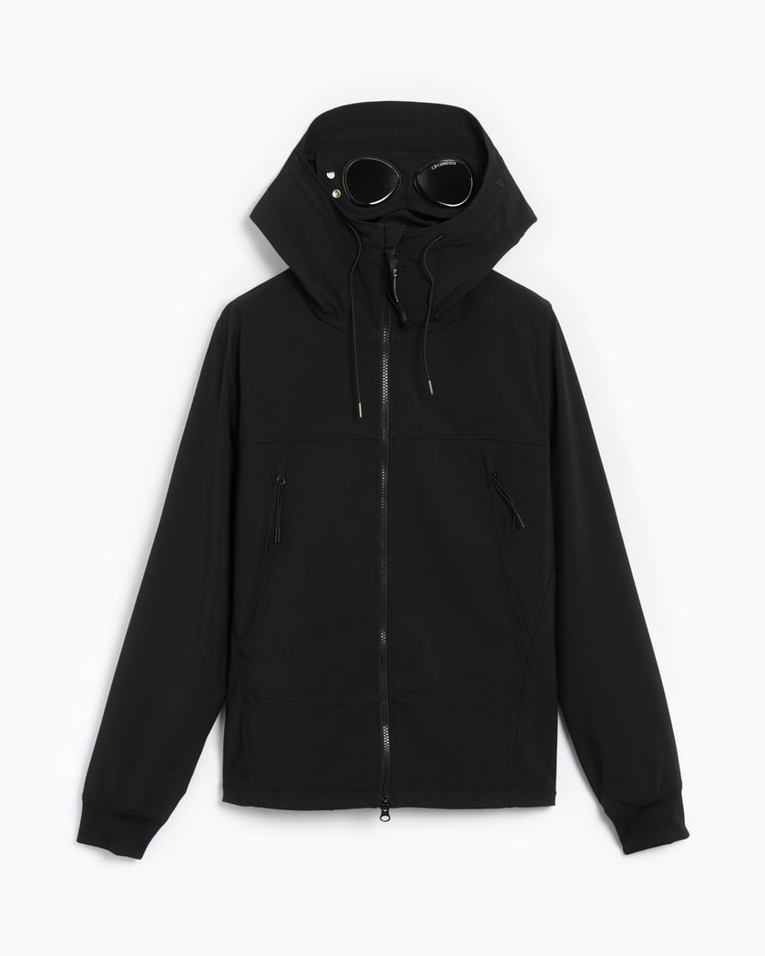 CP Company Shell R Goggle Men s Hooded Jacket Black 16CMOW002A005968A 999 FOOTDISTRICT