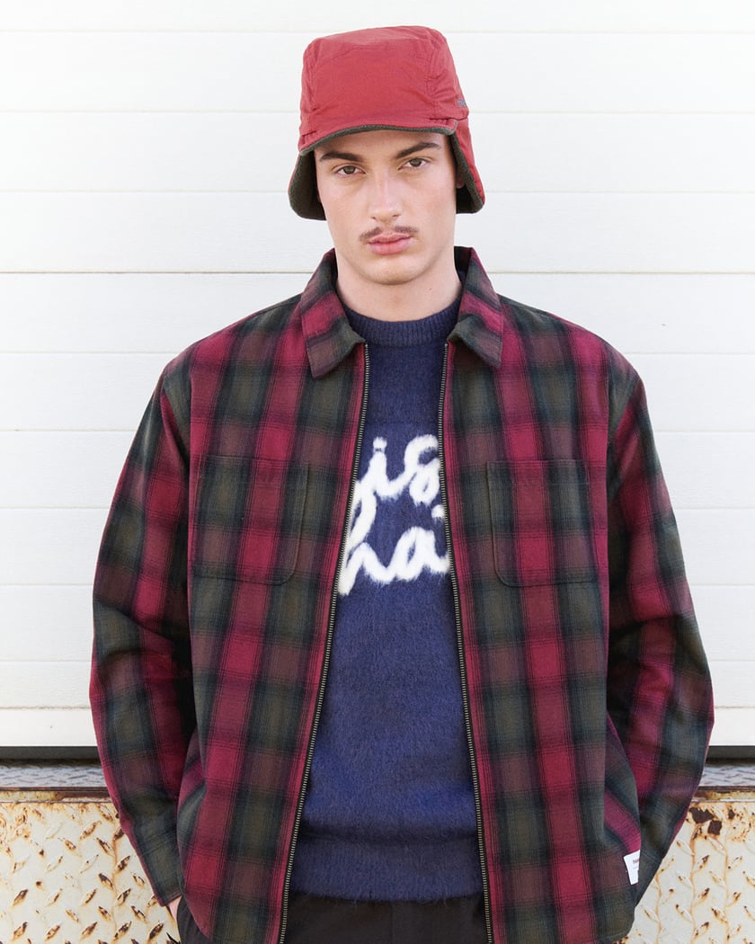 thisisneverthat® Shaggy Check Gore-Tex® Men's Shirt Red