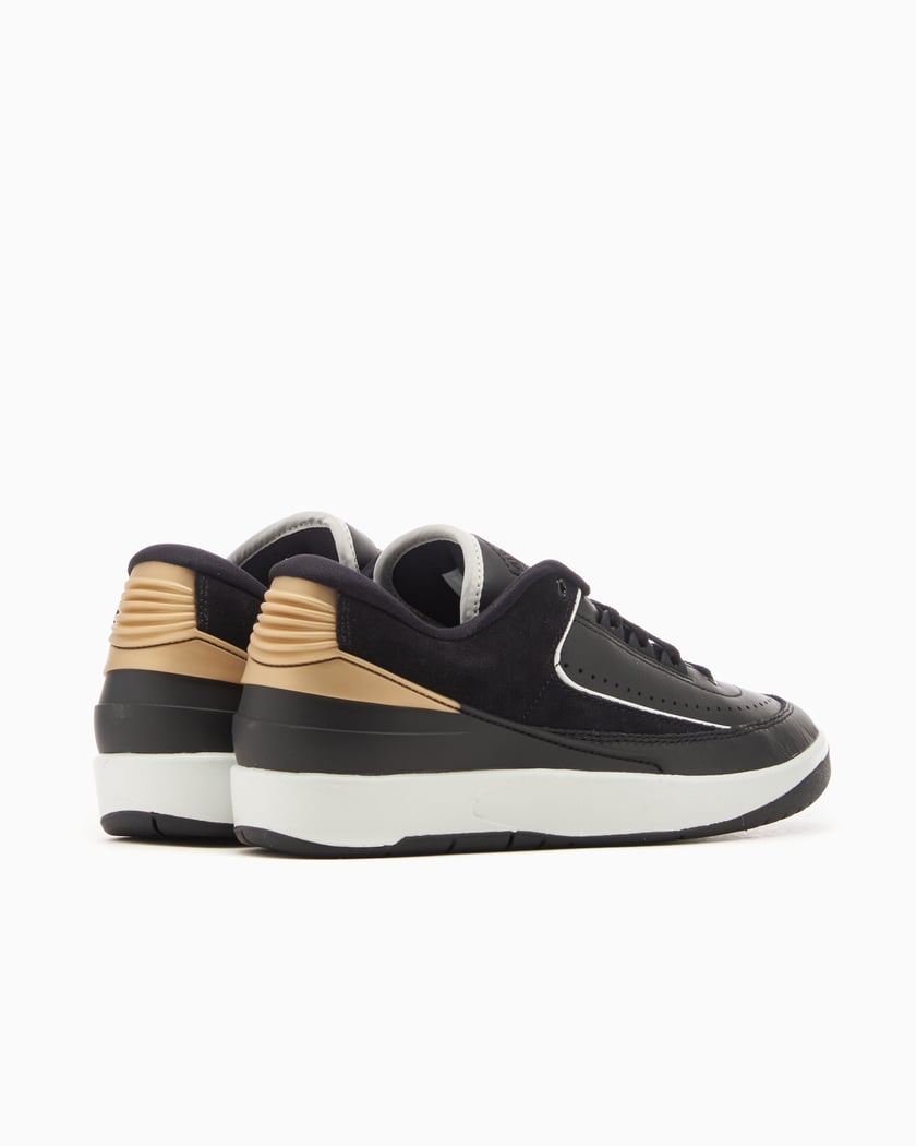 Air Jordan Women s 2 Retro Low Black Metallic Gold Black DX4401 001 FOOTDISTRICT