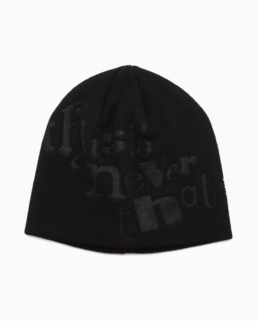 thisisneverthat® Debossed No Cuff Unisex Beanie Black TN241KHWBE01-BLK |  FOOTDISTRICT