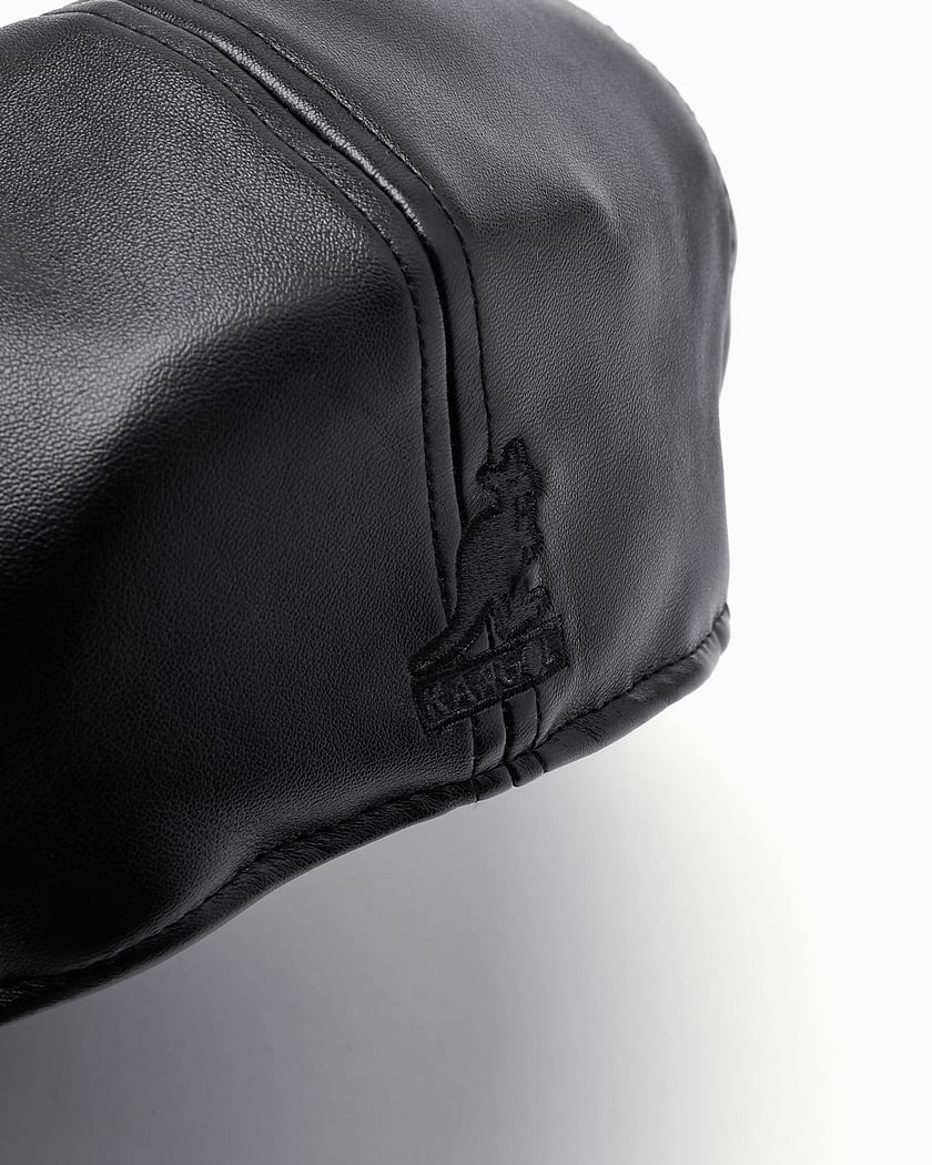 Black leather online kangol hats