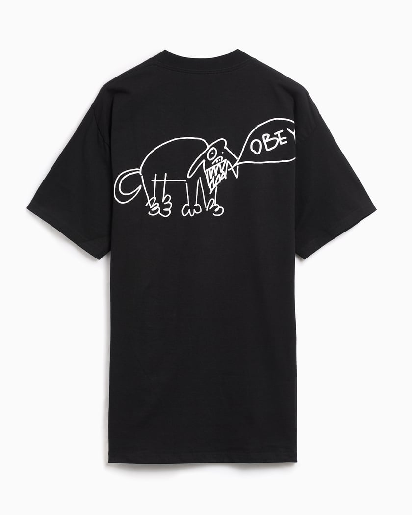 Tシャツ・カットソー OBEY Men T-shirt Black 134050061 BLK OBEY Clothing Obey Angry Dog Men's T-Shirt Men's T-Shirt
