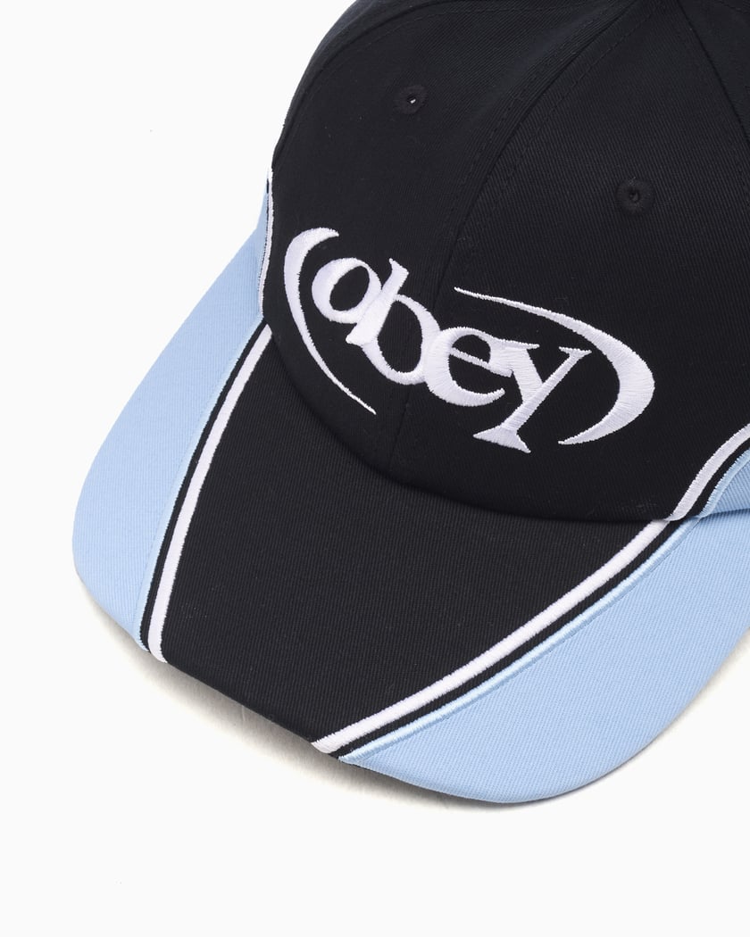 OBEY Clothing Speedway 6 Panel Velcro Back Unisex Cap Black