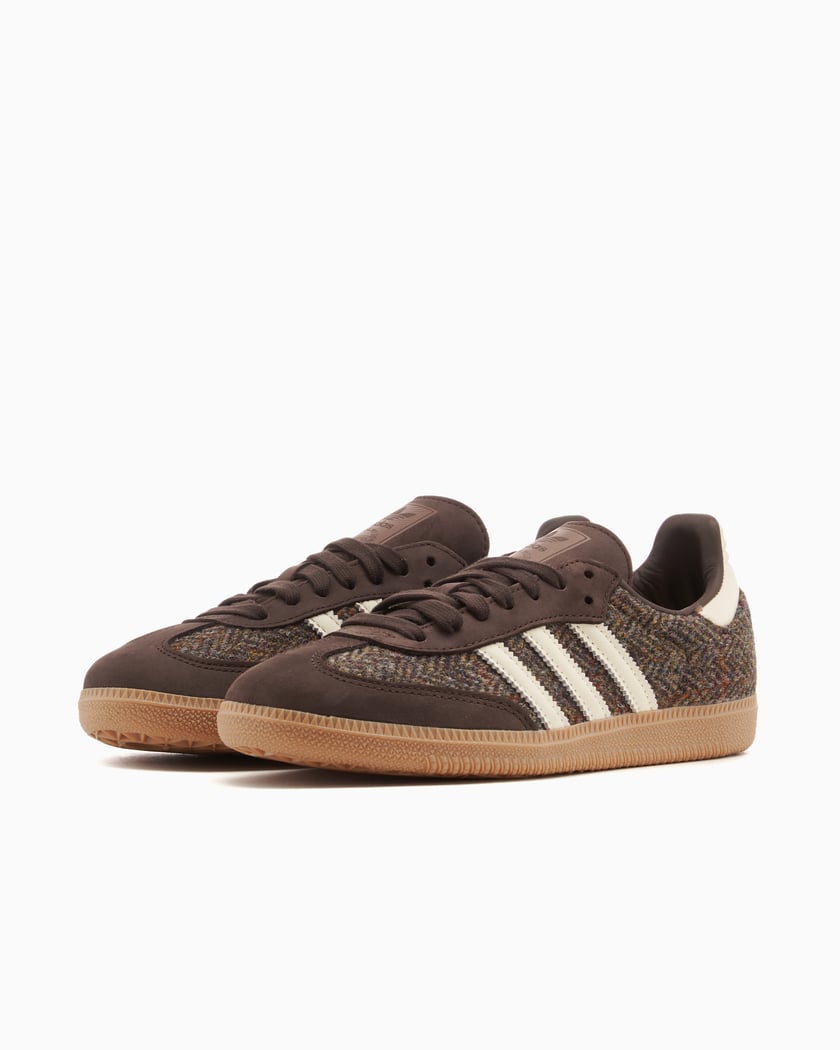 adidas Originals Samba OG Harris Tweed Dark Brown Brown ID1450 FOOTDISTRICT