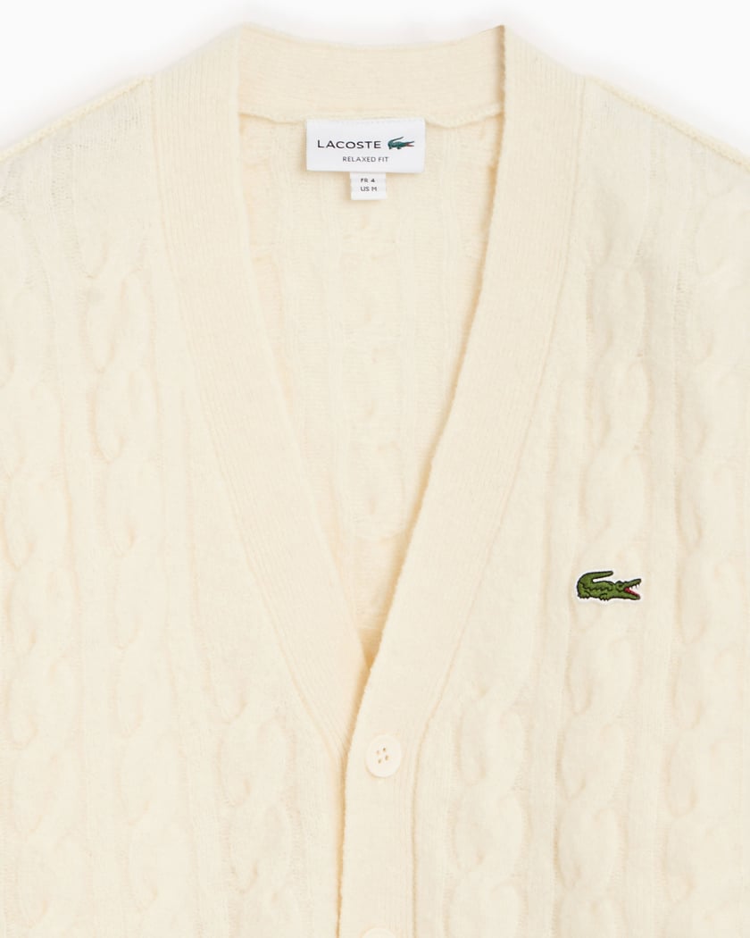 Lacoste Relaxed Men's Cardigan Beige AH5981-00-9II | FOOTDISTRICT