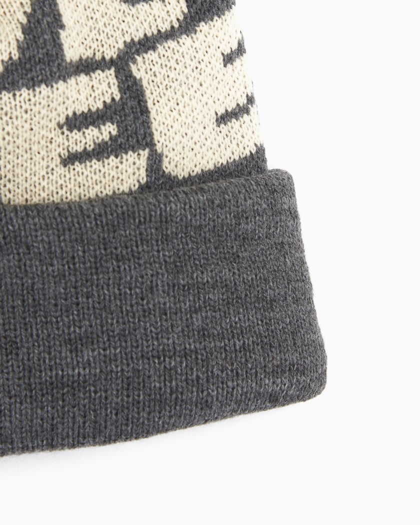 Comme Des Garçons Shirt Live Free Unisex Knit Beanie Gray FN