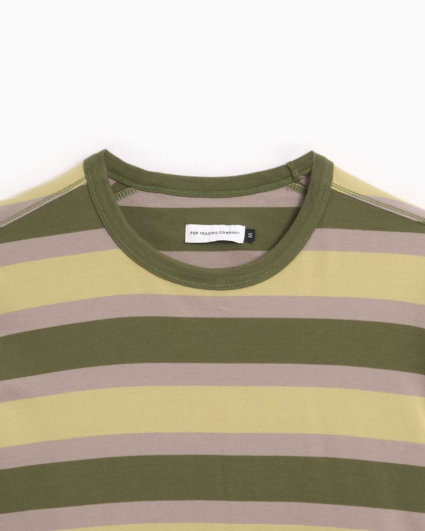 Pop Trading Company Striped Logo Men's Long Sleeve T-Shirt