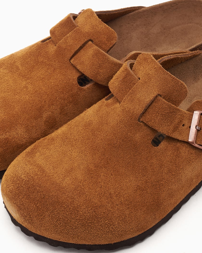 BIRKENSTOCK Boston Suede Leather Regular Marrone 1027110 FOOTDISTRICT