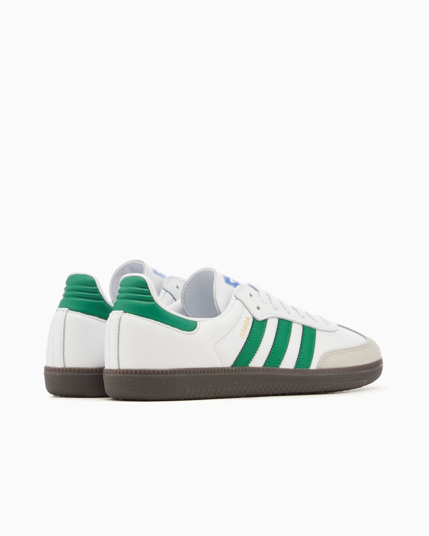 Adidas samba white green stripes top