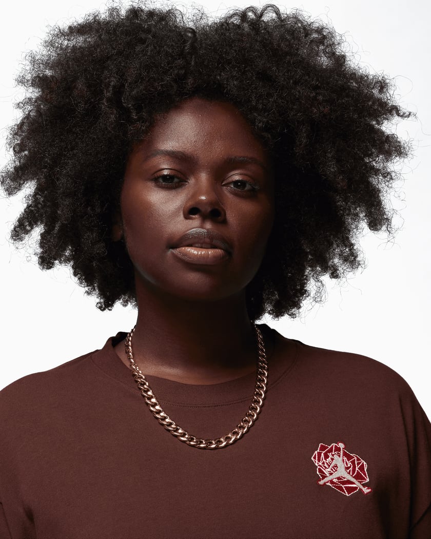 Jordan x Teyana Taylor Vintage Women s T Shirt Brown FB2640 227
