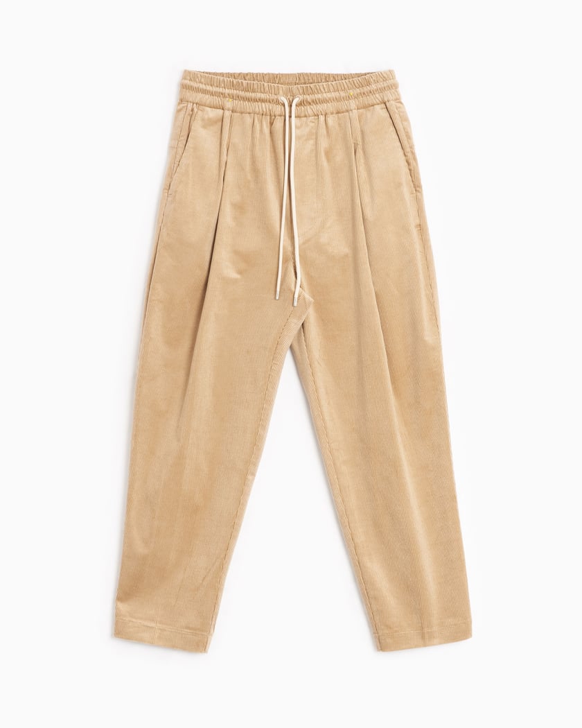 Drole de Monsieur Men s Cropped Corduroy Pants Beige C BP101 CO076 BG FOOTDISTRICT