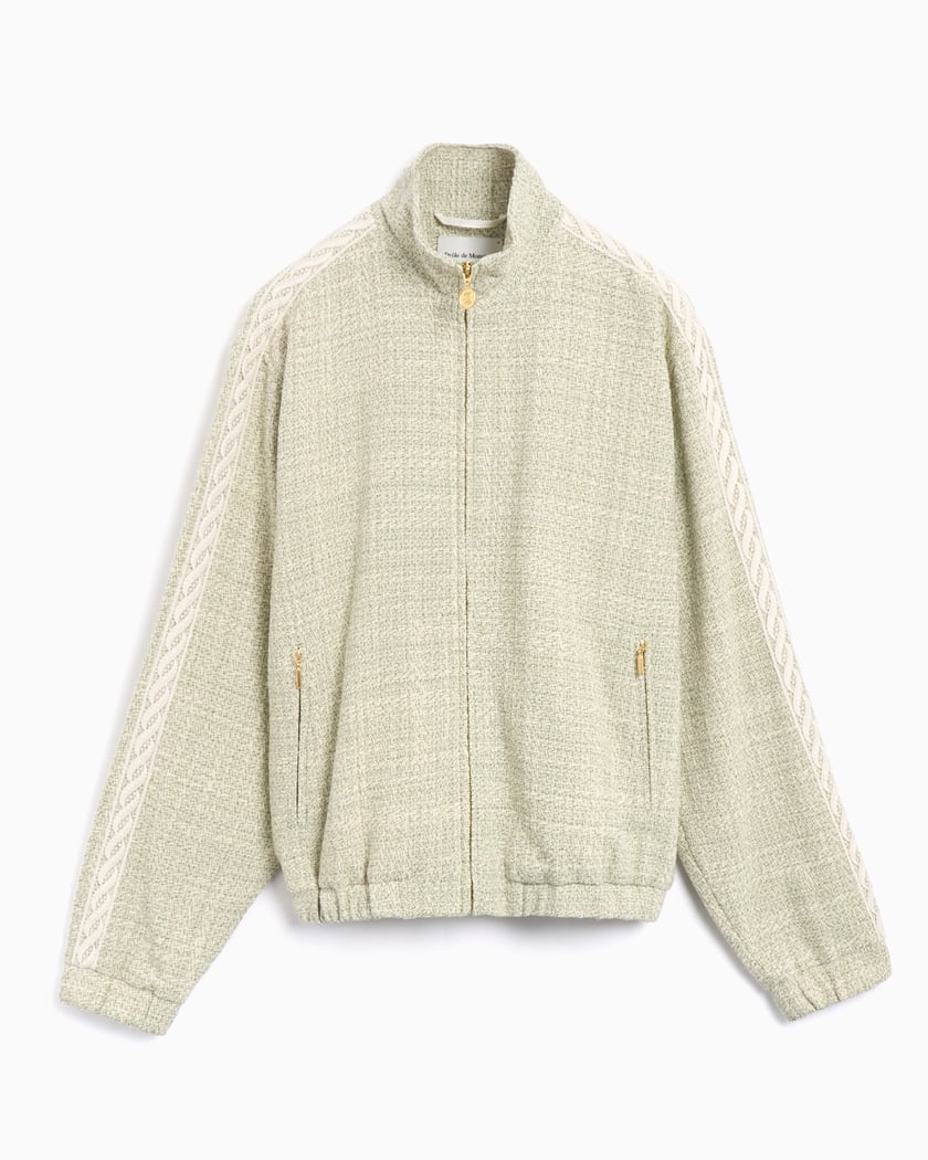 Drôle de Monsieur Men's Tweed Jacket Green JT214-CO186-LGN