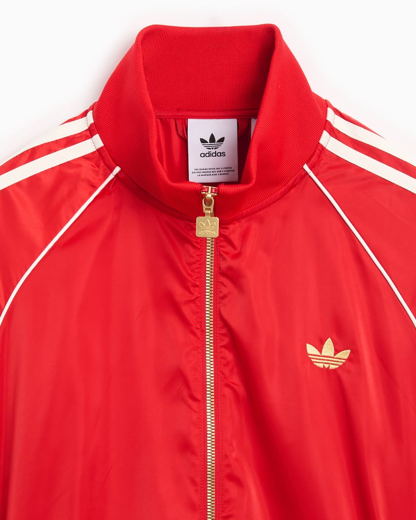 Adidas superstar red track jacket new arrivals