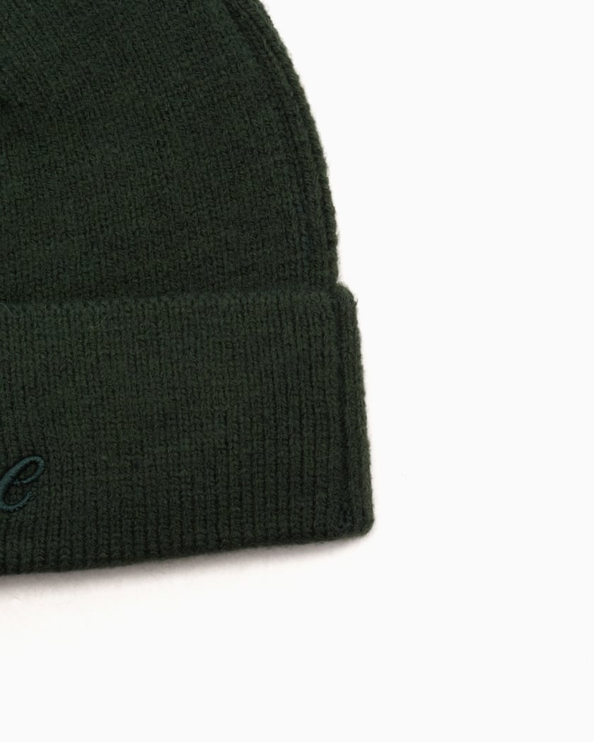 Dime MTL Cursive Unisex Wool Fold Beanie Green DIMEHO2428FOR