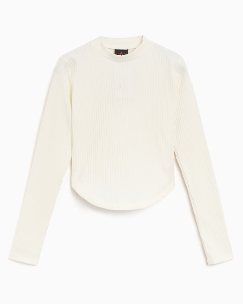 Jordan Women s Long Sleeve Knit T Shirt White FN5399 133 FOOTDISTRICT