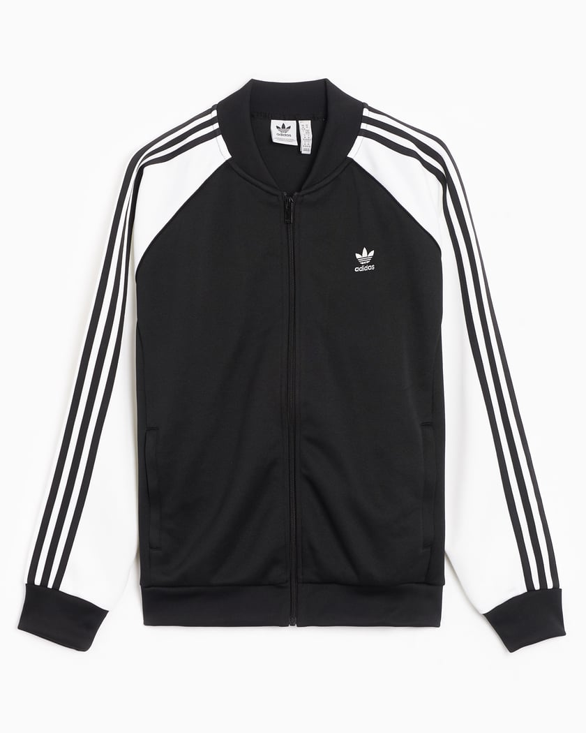 Adidas white black jacket discount