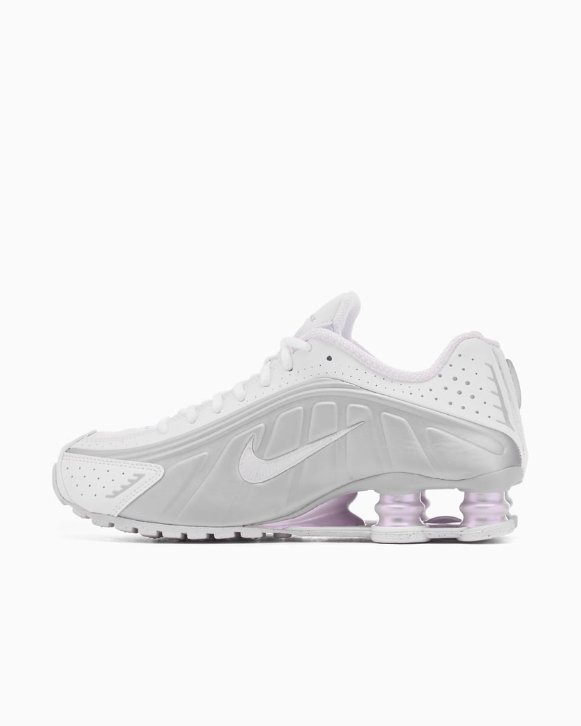 Nike Women s Shox R4 Silver Purple Bianco HF5076 100 FOOTDISTRICT