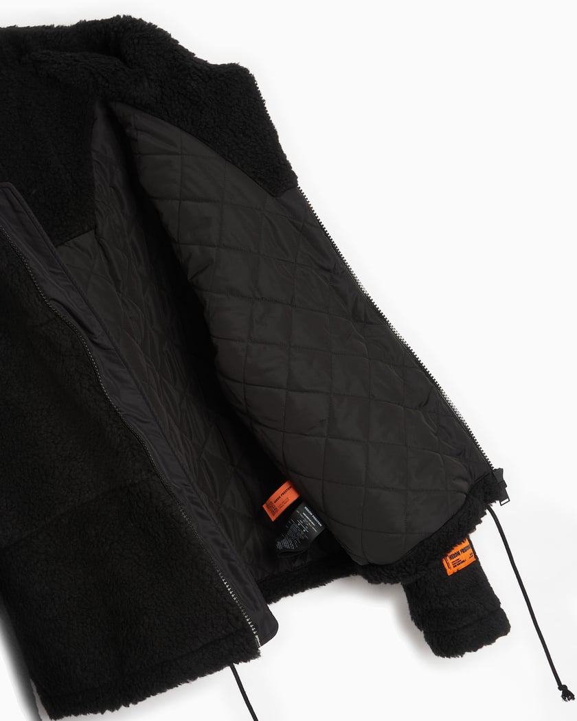 Heron Preston Men's Fleece Hooded Jacket Black