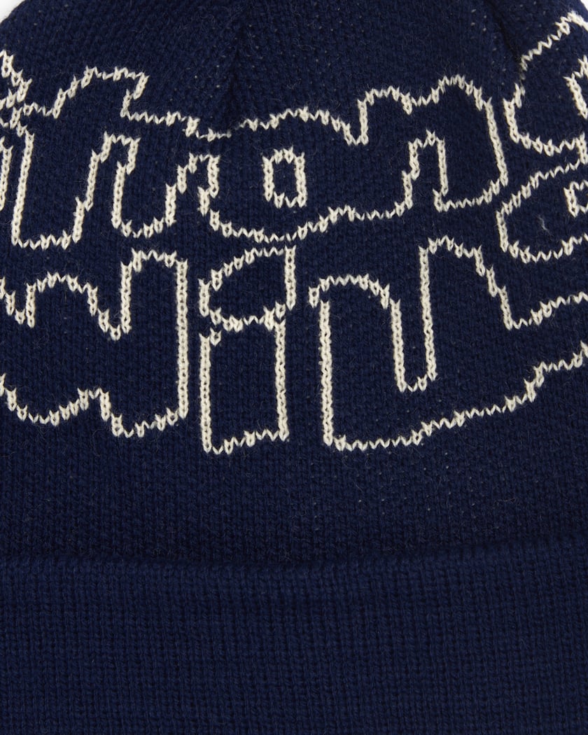 Comme Des Garçons Shirt Strong Will Unisex Knit Beanie Blue