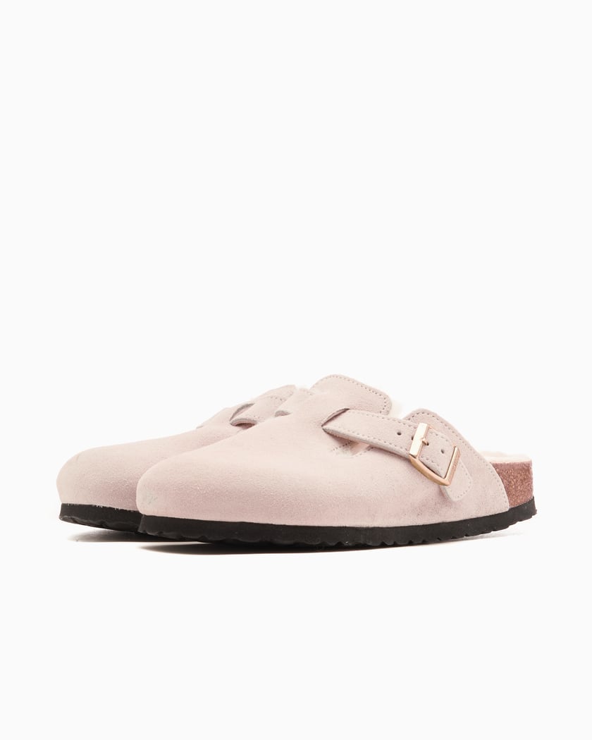 BIRKENSTOCK Women s Boston Shearling Suede Leather Narrow