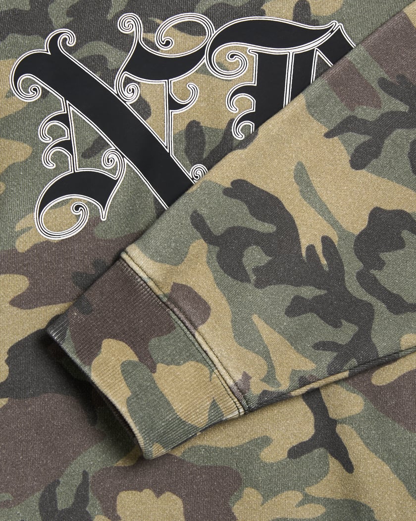 Awake NY Old English Camo Herren-Hoodie Grün AWK-FW25-HD002-CAMO