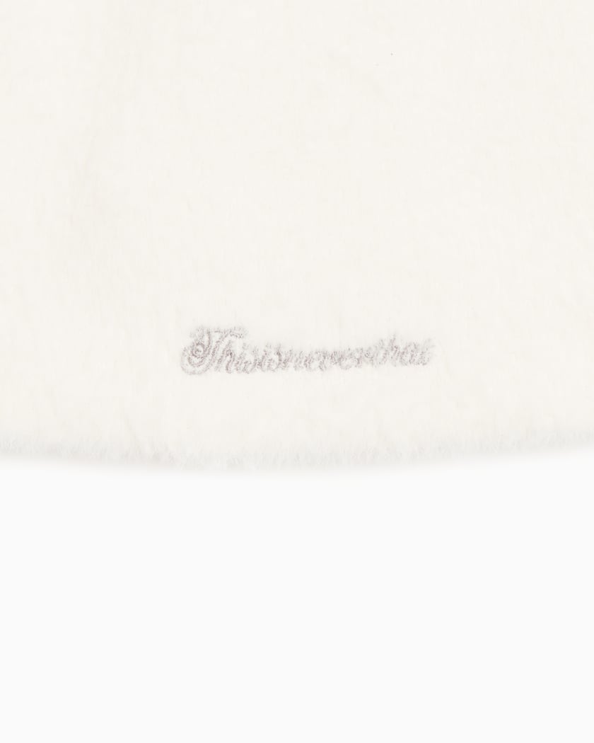 thisisneverthat® Shaggy Unisex No Cuff Beanie White thisisneverthat® Shaggy Unisex No Cuff Beanie White