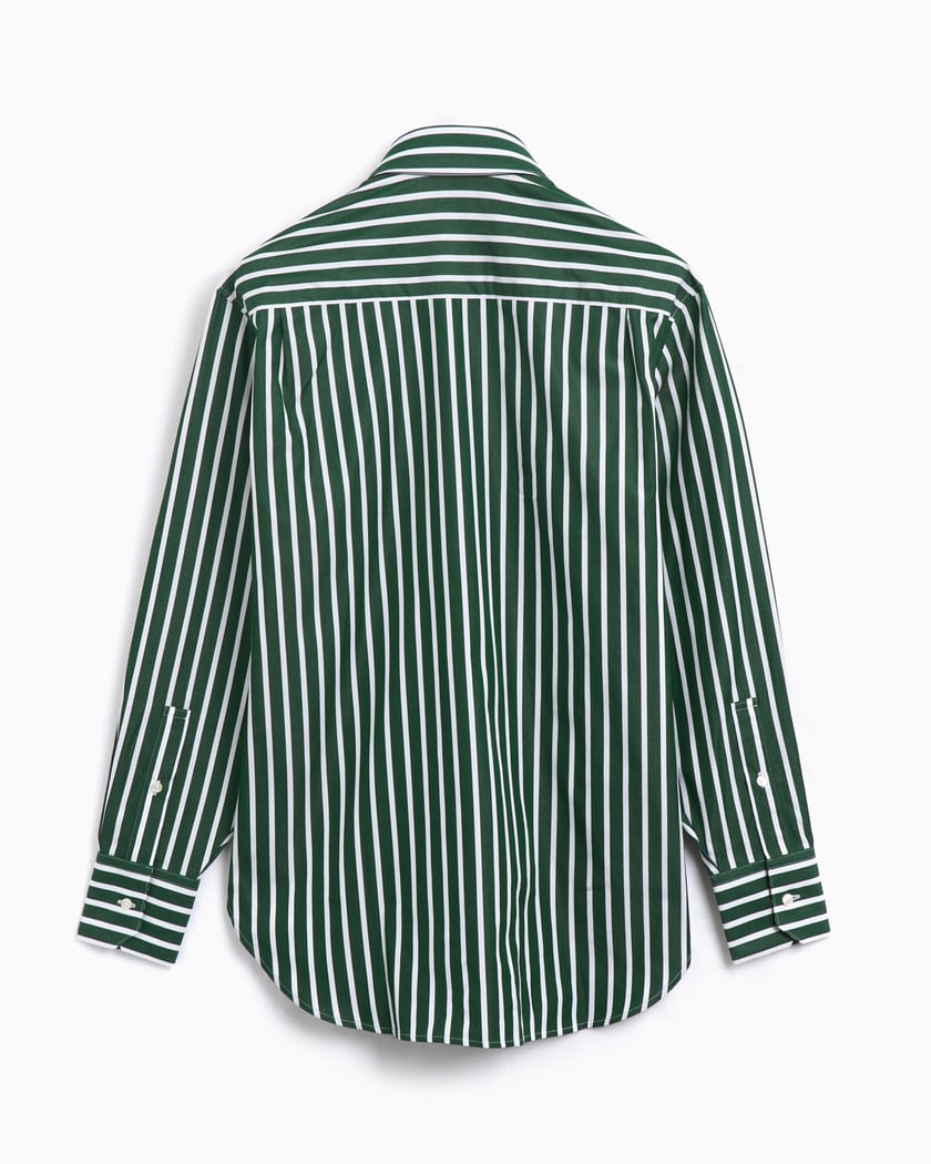 Lacoste Women's Oversized Cotton Poplin Shirt Green CF0215 Lacoste Women's Oversized Cotton Poplin Shirt Green CF0215