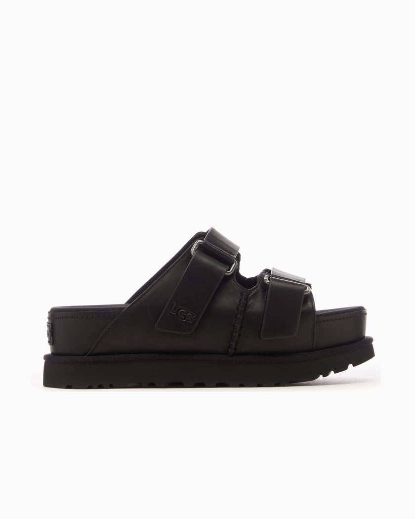 UGG W Goldenstar Hi Slide Leather ブラック25 Amazon.com | UGG Women's GOLDENSTAR HI Slide Sandal, Black