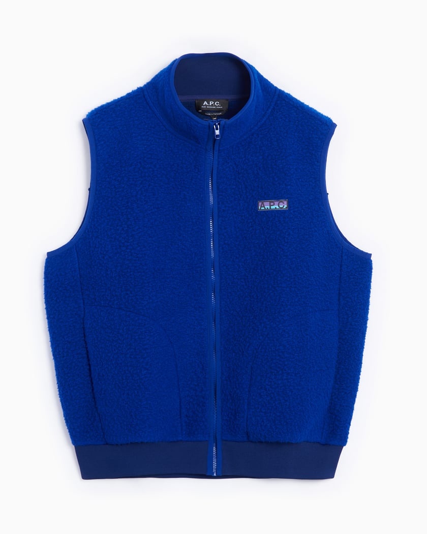 Fleece vest blauw sale