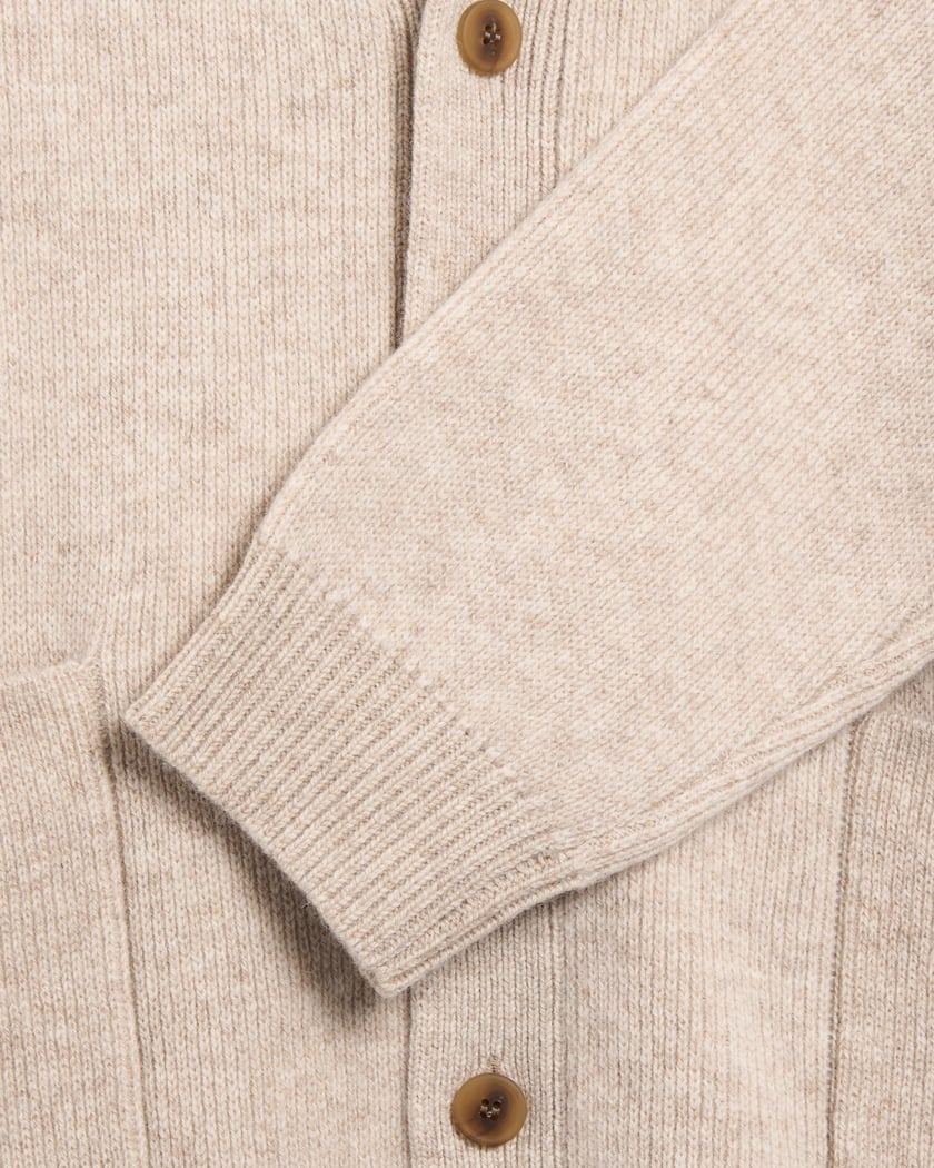 ❁pal'las palace 十日 ゆったりニットチェック Maison Kitsuné Fox Head Relaxed Men's Cardigan Beige