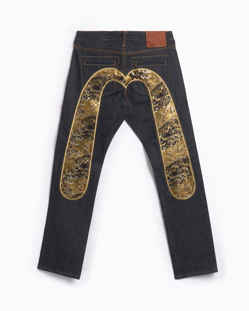 EVISU Brocade Daicock Men's Pants Blauw 2EAHTM4JE7012-DENIM | FOOTDISTRICT