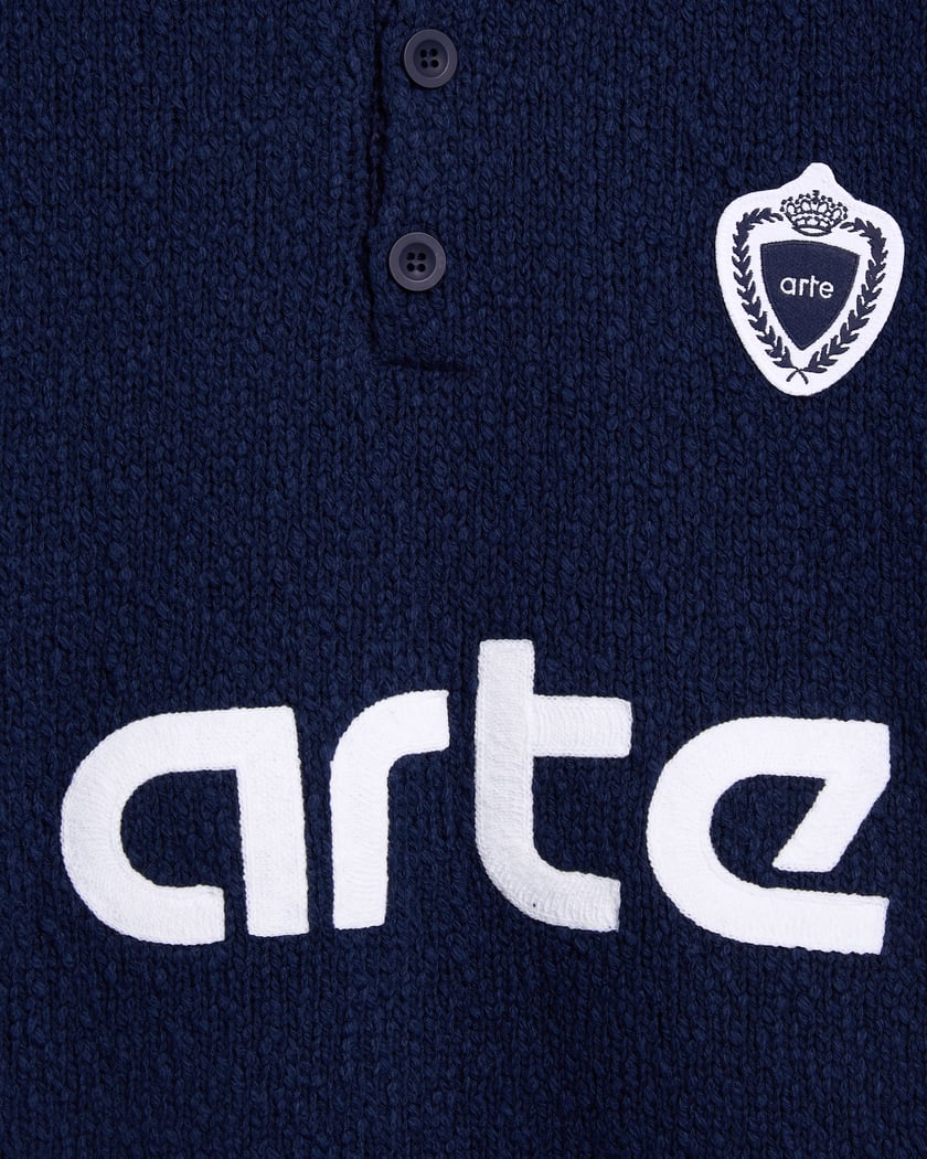 Polo avec logo Arte Antwerp Football pour homme Bleu AW25-157K