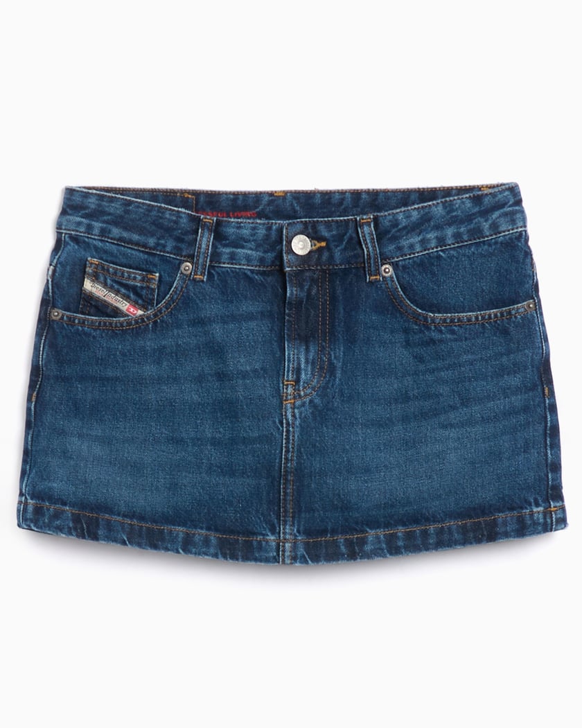 Diesel De-Ron Women's Denim Skirt Crop Women's Skirt Blue