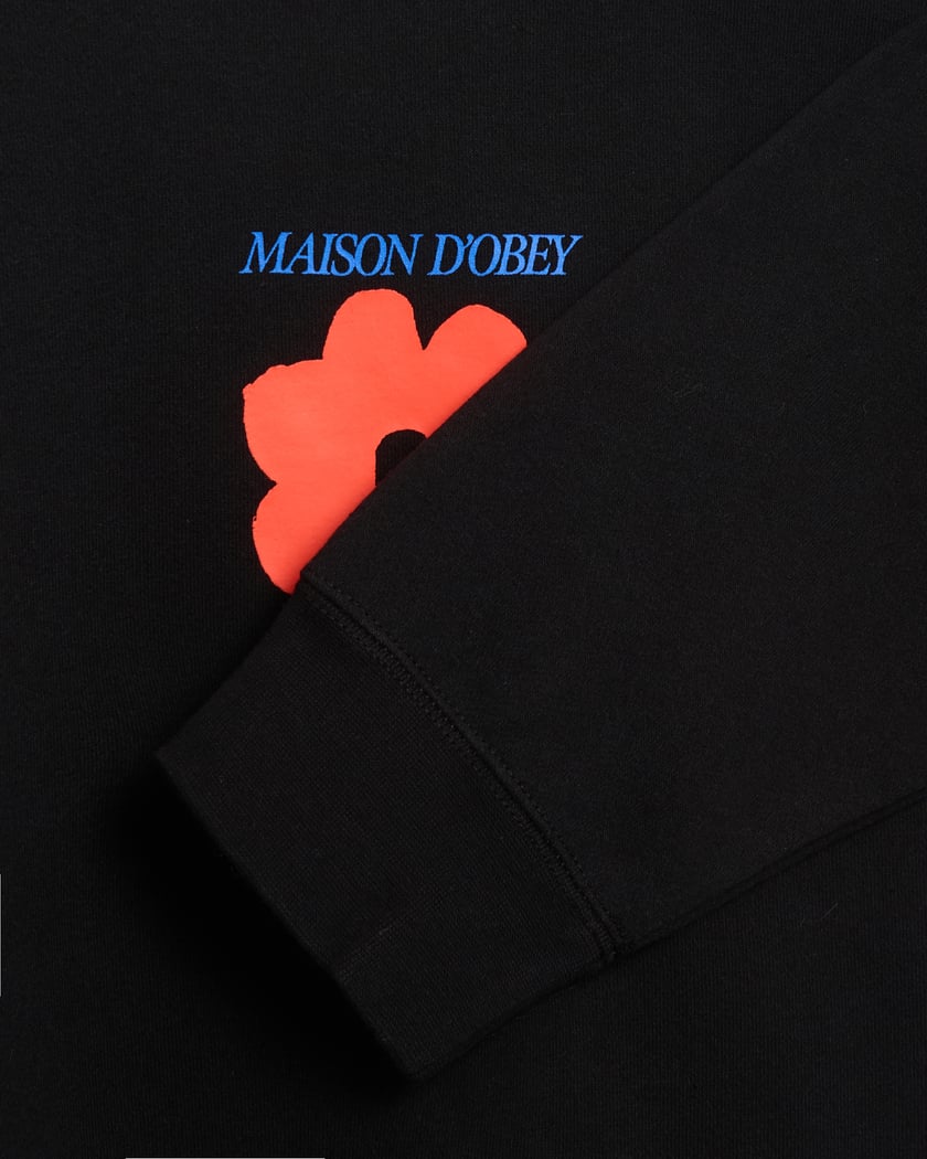 OBEY Clothing Maison Dobey Men s Sweatshirt Black 112863890 BLK FOOTDISTRICT
