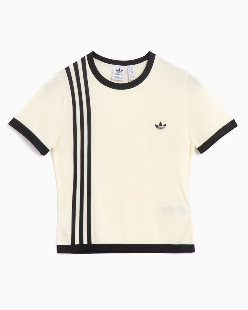 Camiseta Slim adidas Originals Stripes Women's Knitted Short T