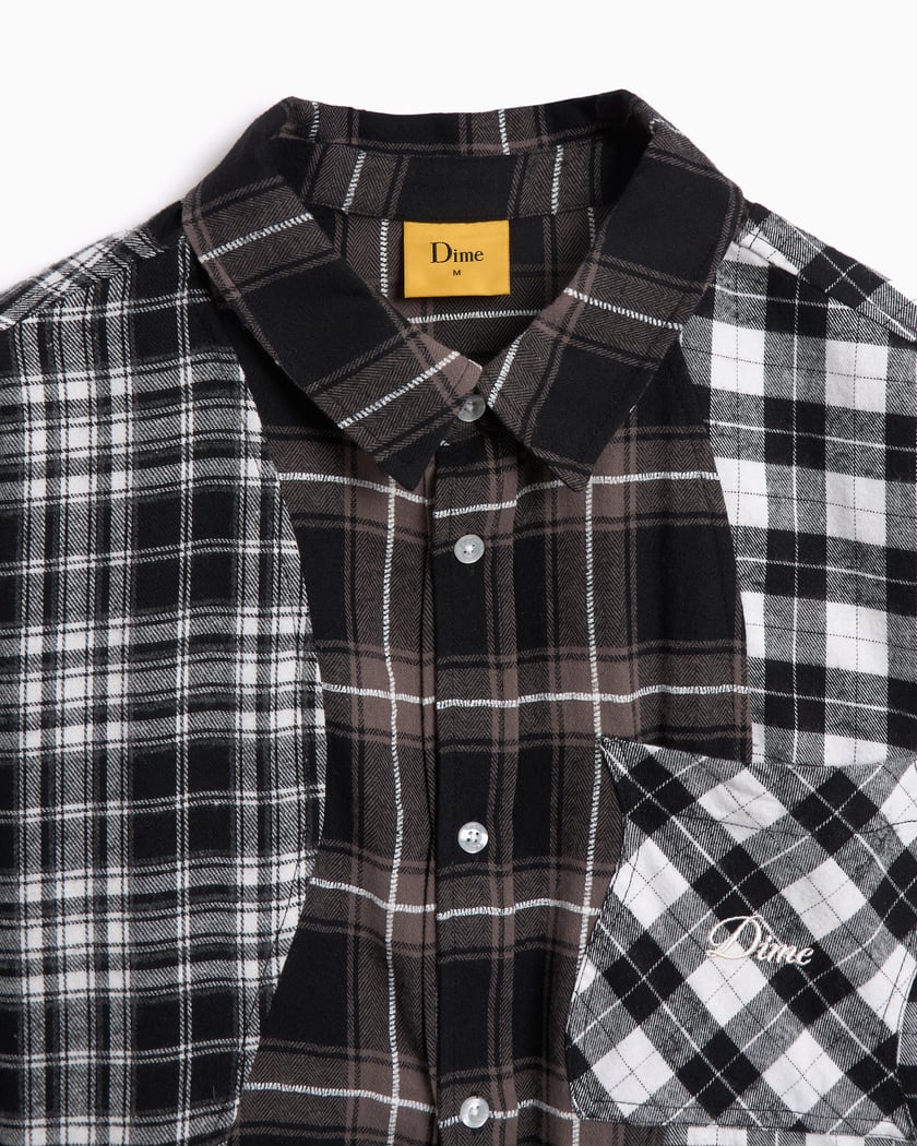 Dime MTL Triple Plaid Men's Shirt Men's Shirt Multi DIMEHO249BLK