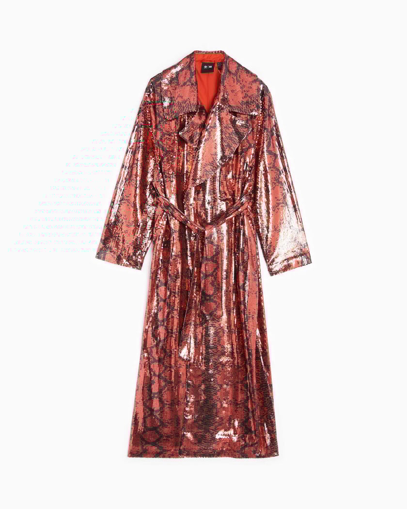 adidas x Ivy Park Women s Sequin Duster Jacket Red HH7330 FOOTDISTRICT