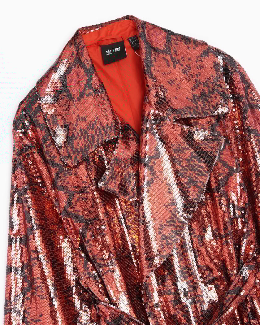 adidas x Ivy Park Women s Sequin Duster Jacket Red HH7330 FOOTDISTRICT