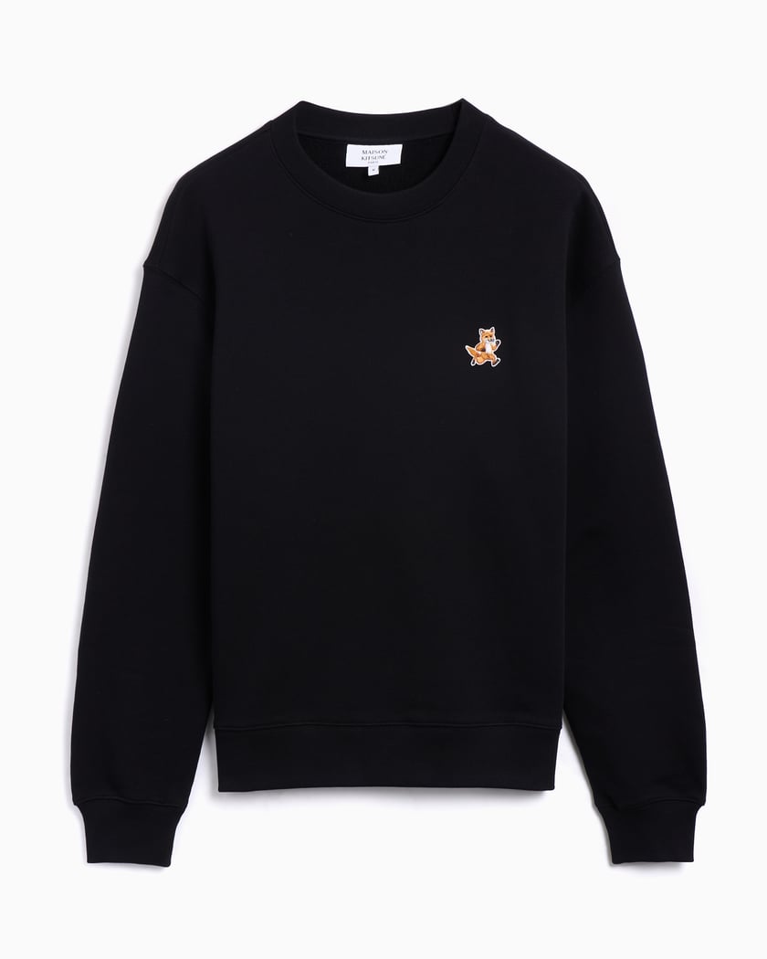 豊富なギフト Maison Kitsuné Speedy Fox Patch Men's Sweatshirt Black トップス