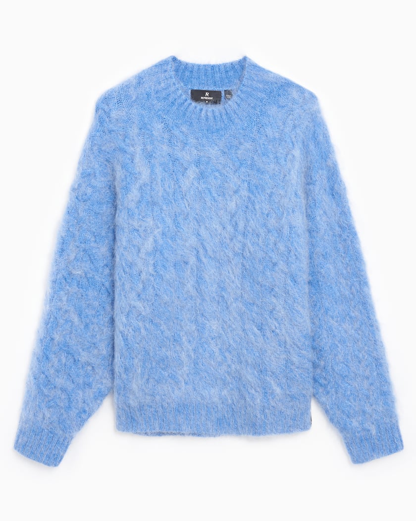 男女兼用 REPRESENT CLO Cable Men's Knit Sweater Blue MLM3064-196 トップス