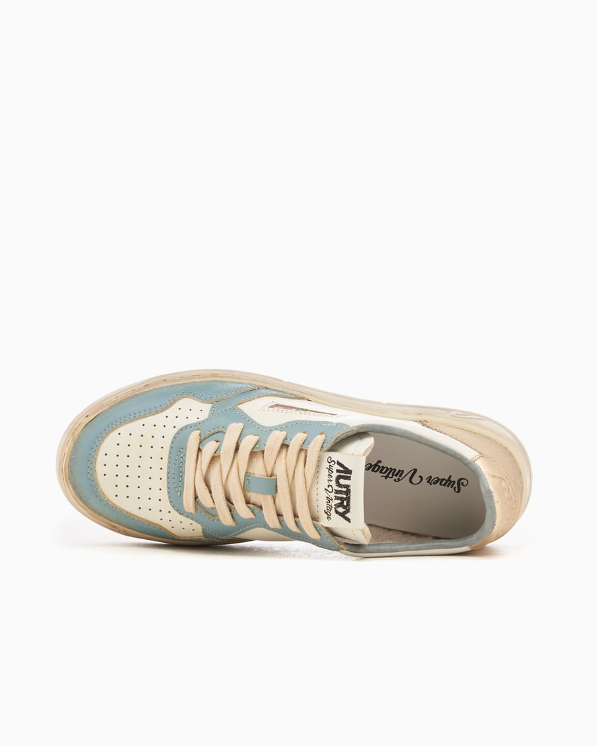 Autry Women's Medalist Low Super Vintage Leather White Autry Women's Medalist Low Super Vintage Leather White