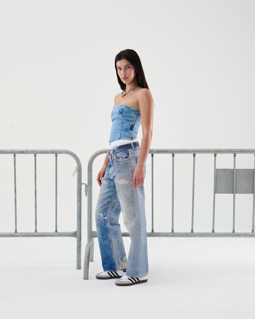 DIESEL --- De-Ville ストラップレス トップ--- Diesel De-Ville Women's Bandeau Top Women's T-Shirt Blue A12774