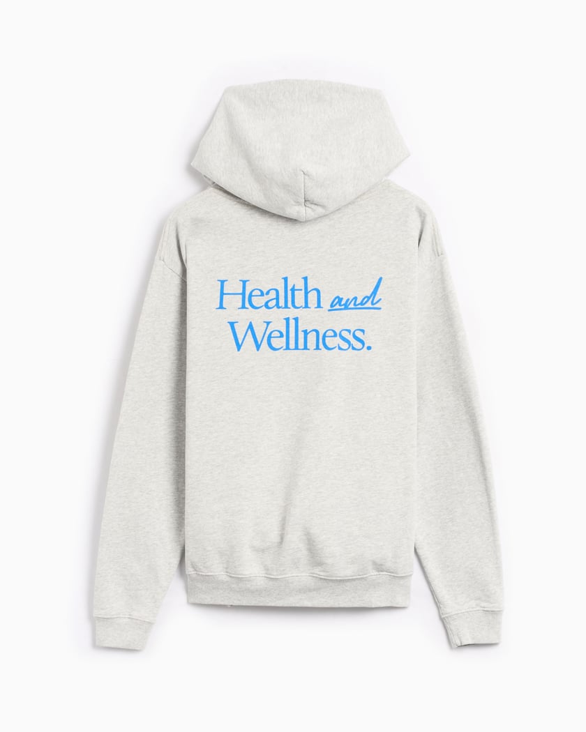 Sporty & Rich New Health Unisex Hoodie Gray HOAW235HG | FOOTDISTRICT