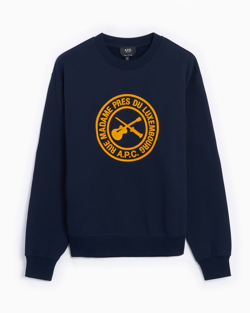 A.P.C. Boxy VPC Guitare Men s Sweatshirt Blue COHBR H27951 IAK FOOTDISTRICT