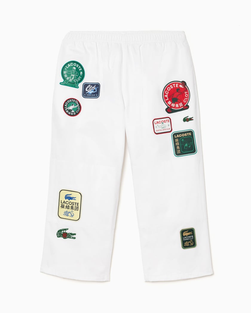 White lacoste bottoms top